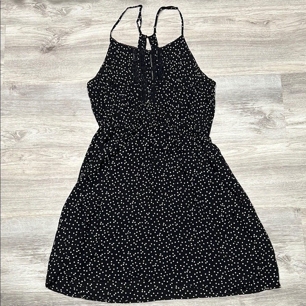 Women's Black and White Polka Dot Garage Dress